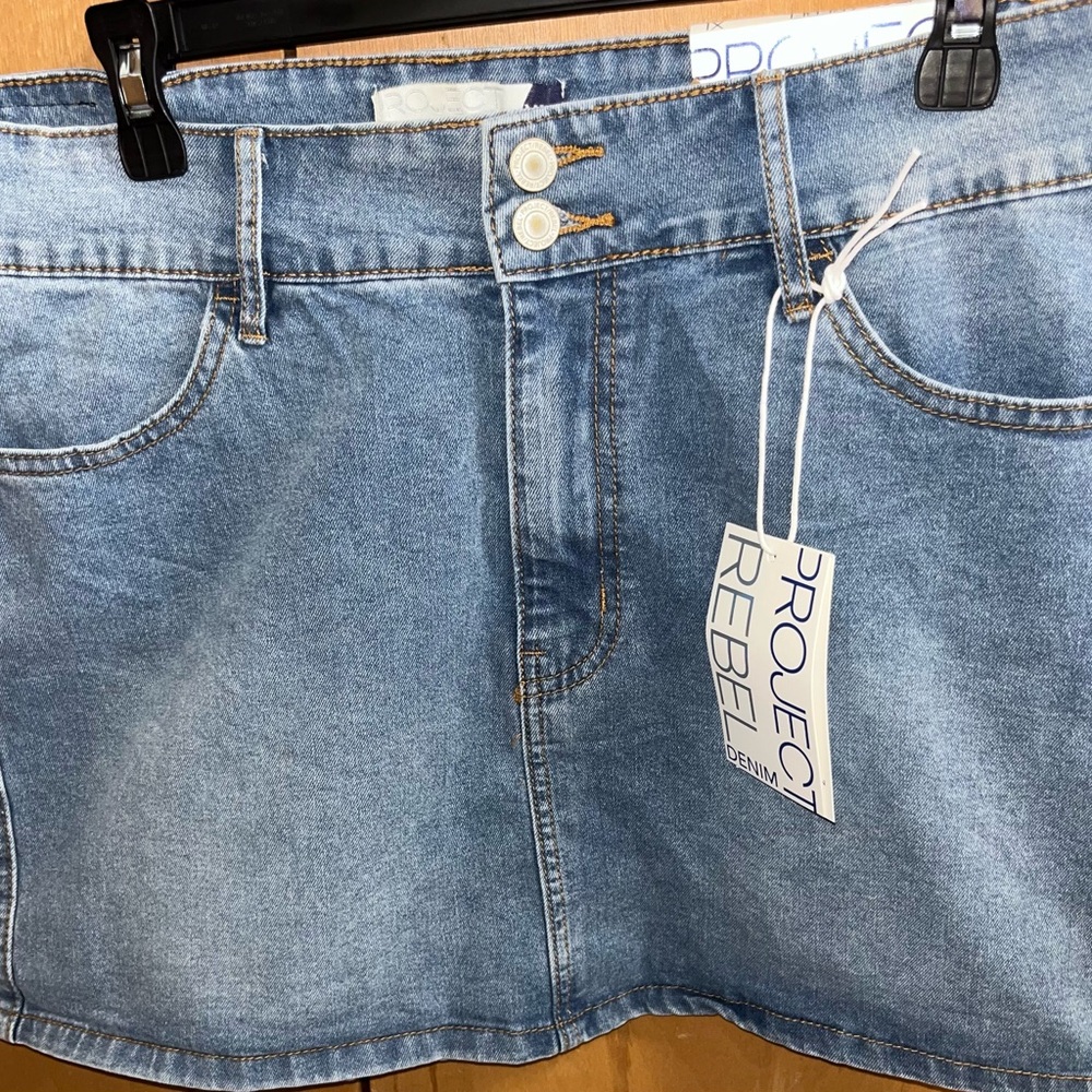 Project Rebel Denim Mini Skirt